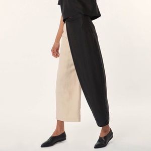 RARE Mara Hoffman Unita two tone linen pants. Sz 8.